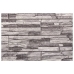 Paneles de pared 3D 10 unidades EPS gris claro 100x50 cm