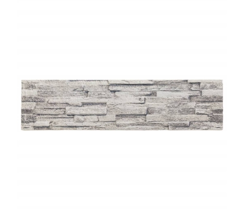 Paneles de pared 3D 14 unidades EPS gris claro 100x25 cm