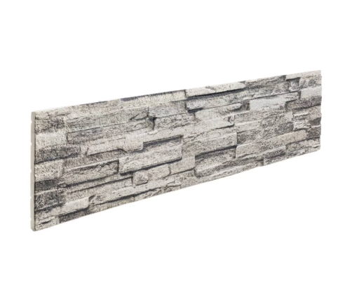 Paneles de pared 3D 14 unidades EPS gris claro 100x25 cm