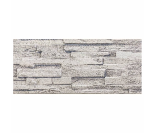 Paneles de pared 3D 14 unidades EPS gris claro 100x25 cm