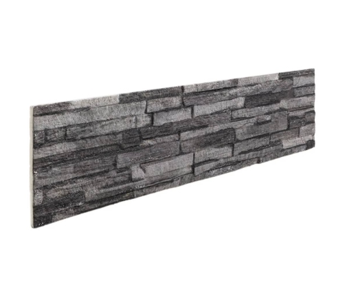 Paneles de pared 3D 14 unidades EPS gris antracita 100x25 cm