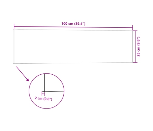 Paneles de pared 3D 14 unidades EPS gris antracita 100x25 cm