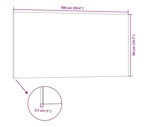 Paneles de pared 3D 5 unidades EPS marrón claro 100x50 cm