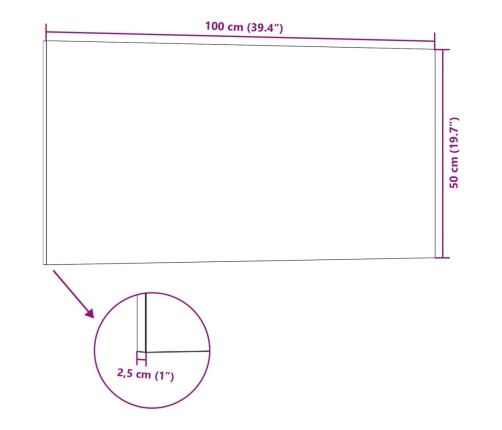 Paneles de pared 3D 5 unidades EPS gris 100x50 cm