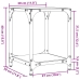 Mesas de centro 2 uds vidrio transparente y acero 30x30x40 cm