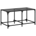 Mesa de centro superficie de vidrio acero negra 78,5x40x40 cm