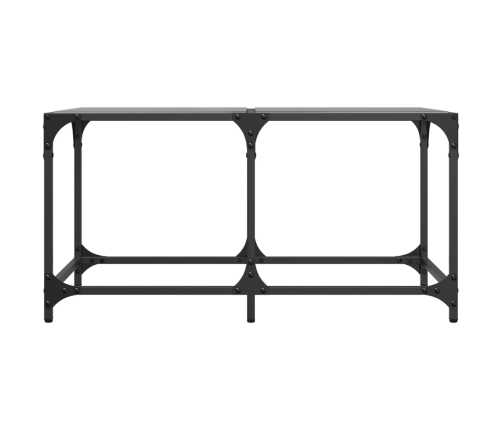 Mesa de centro superficie de vidrio acero negra 78,5x40x40 cm