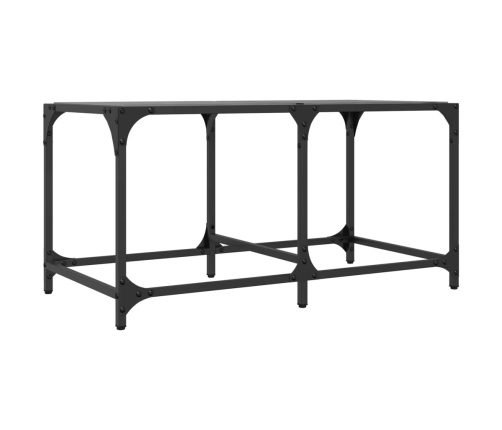 Mesa de centro superficie de vidrio acero negra 78,5x40x40 cm