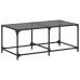 Mesa de centro superficie de vidrio acero negra 98,5x50x40 cm