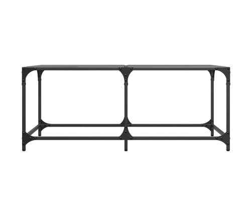 Mesa de centro superficie de vidrio acero negra 98,5x50x40 cm