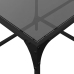 Mesa de centro superficie de vidrio acero negra 98,5x50x40 cm