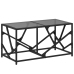 Mesa de centro acero superficie de vidrio negra 78,5x40x41cm