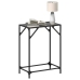 Mesa consola con superficie de vidrio negro acero 60x35x81 cm