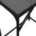 Mesa consola con superficie de vidrio negro acero 60x35x81 cm