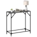 Mesa consola con superficie de vidrio negro acero 80x35x81 cm