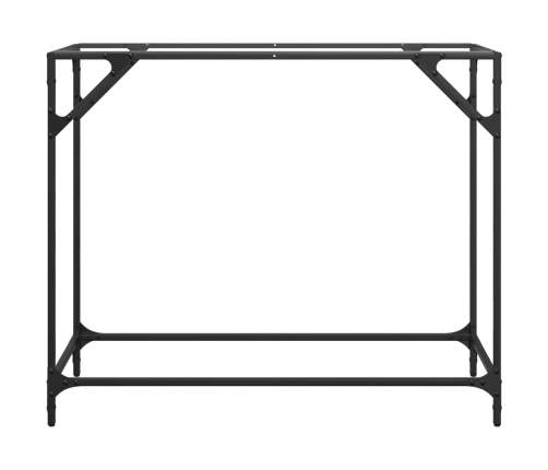 Mesa consola superficie vidrio transparente acero 98x35x81 cm