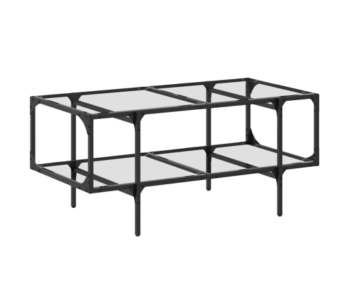 Mesa de centro superficie de vidrio acero 98,5x50x45 cm