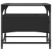 Mesa de centro superficie de vidrio acero negro 50x50x45 cm