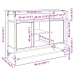 Aparador cristal y madera ingeniería marrón roble 98x35x81 cm