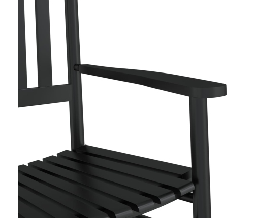 Silla mecedora con mesa plegable madera maciza de álamo negro