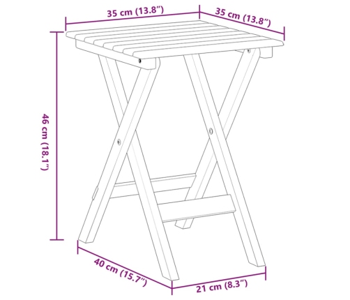 Silla mecedora con mesa plegable madera maciza de álamo marrón