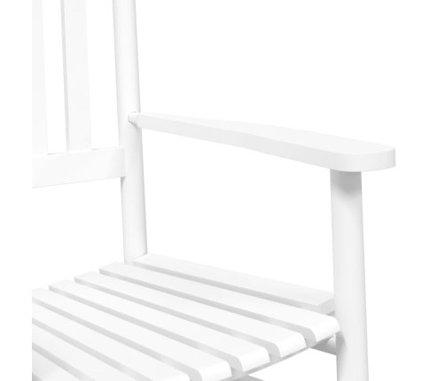 Silla mecedora con mesa plegable madera maciza de álamo blanco