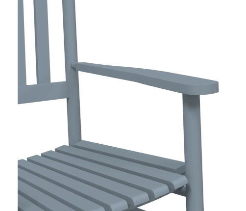 Silla mecedora con mesa plegable madera maciza de álamo gris