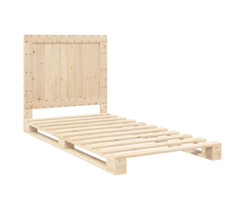 Estructura de cama con cabecero madera maciza pino 100x200 cm