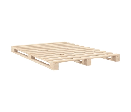 vidaXL Estructura de cama con cabecero madera maciza pino 160x200 cm