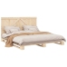 Estructura de cama con cabecero madera maciza de pino 200x200cm