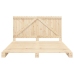 Estructura de cama con cabecero madera maciza de pino 200x200cm