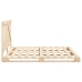 Estructura de cama con cabecero madera maciza de pino 200x200cm