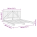 Estructura de cama con cabecero madera maciza de pino 200x200cm