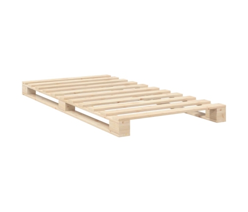 Estructura de cama con cabecero madera maciza pino 100x200 cm