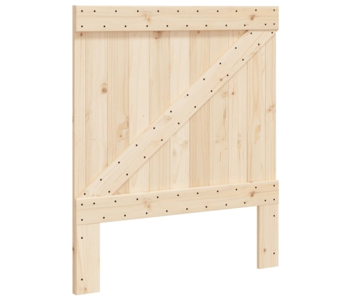 vidaXL Estructura de cama con cabecero madera de pino gris 90x200 cm