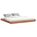 Cama sin colchón madera maciza de pino marrón cera 180x200 cm