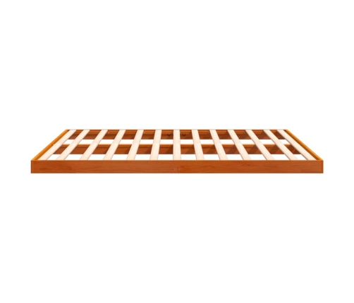 Cama sin colchón madera maciza de pino marrón cera 180x200 cm