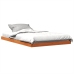 Cama sin colchón madera maciza de pino marrón cera 120x200 cm