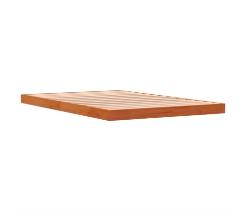 Estructura de cama sin colchón madera maciza marrón 120x190 cm