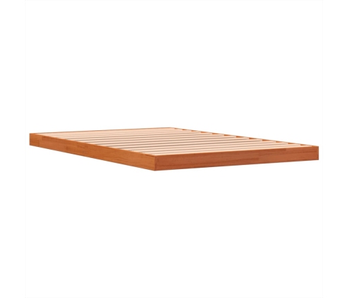 Estructura de cama sin colchón madera maciza marrón 120x190 cm