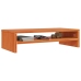 Soporte de monitor madera maciza pino marrón cera 50x24x13 cm