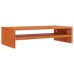 Soporte de monitor madera maciza pino marrón cera 50x24x13 cm