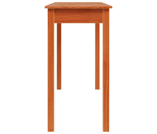 Mesa consola madera maciza de pino marrón cera 110x40x75 cm