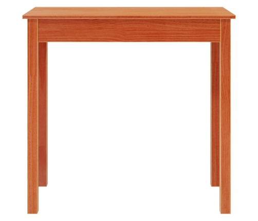 Mesa consola de madera maciza de pino marrón cera 80x40x75 cm