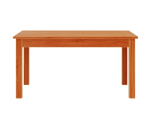 Mesa de centro madera maciza de pino marrón cera 80x50x40 cm