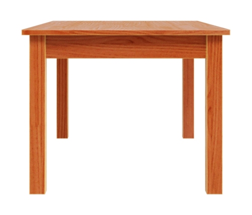 Mesa de centro madera maciza de pino marrón cera 80x50x40 cm