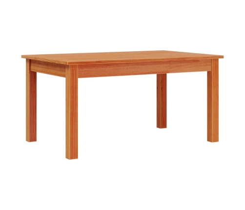 Mesa de centro madera maciza de pino marrón cera 80x50x40 cm