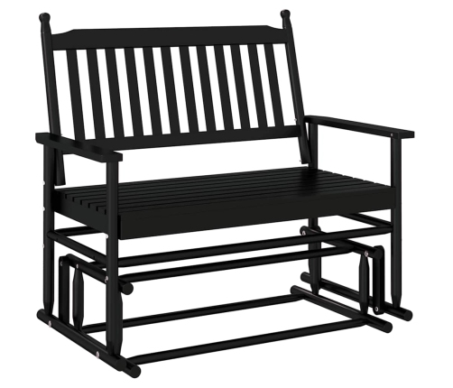 Banco deslizante madera maciza de álamo negro 118x70x104,5 cm