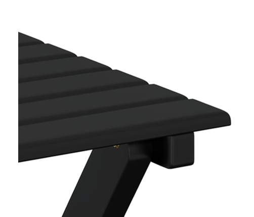 Mesa auxiliar plegable madera maciza de álamo negro