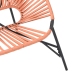 Silla de jardín con forma huevo ratán sintético naranja y negro